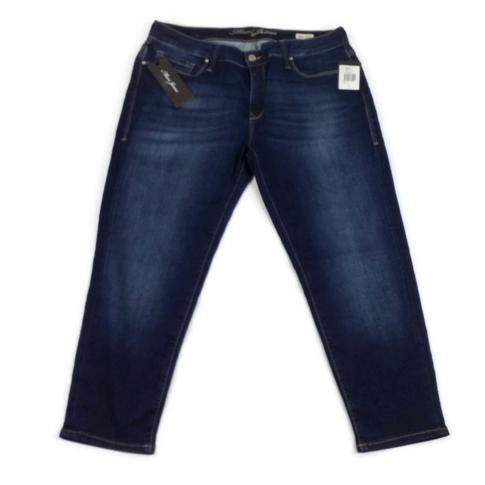 MAVI Keira Dark Wash Mid Rise Skinny Capri Denim Jeans Womens Size 32 NWT
